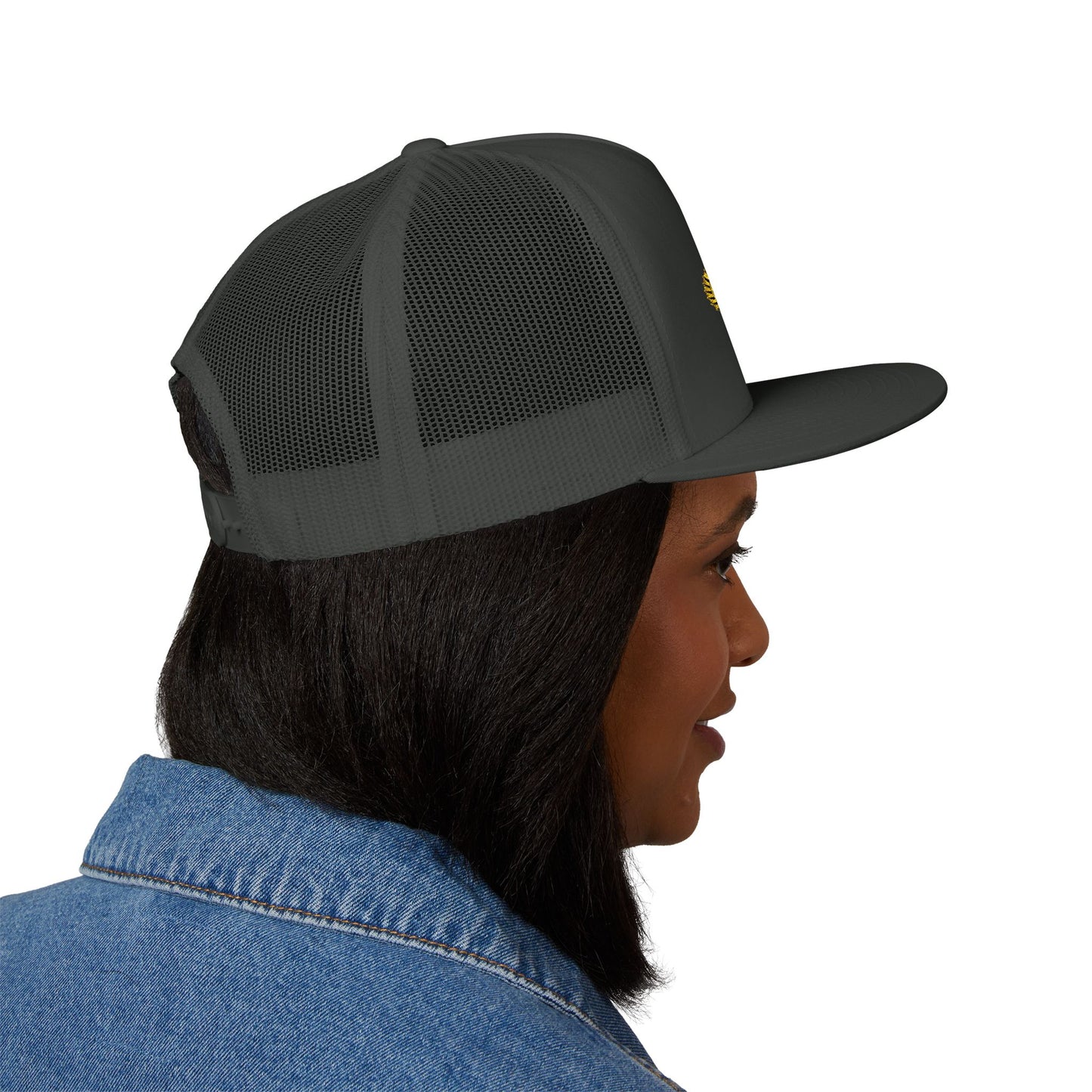 Embroidered Trucker Cap with Huffman's Fab Logo