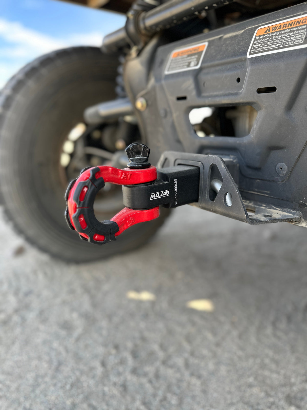 2'' Aluminum Hitch Receiver with Steel D-Shackle