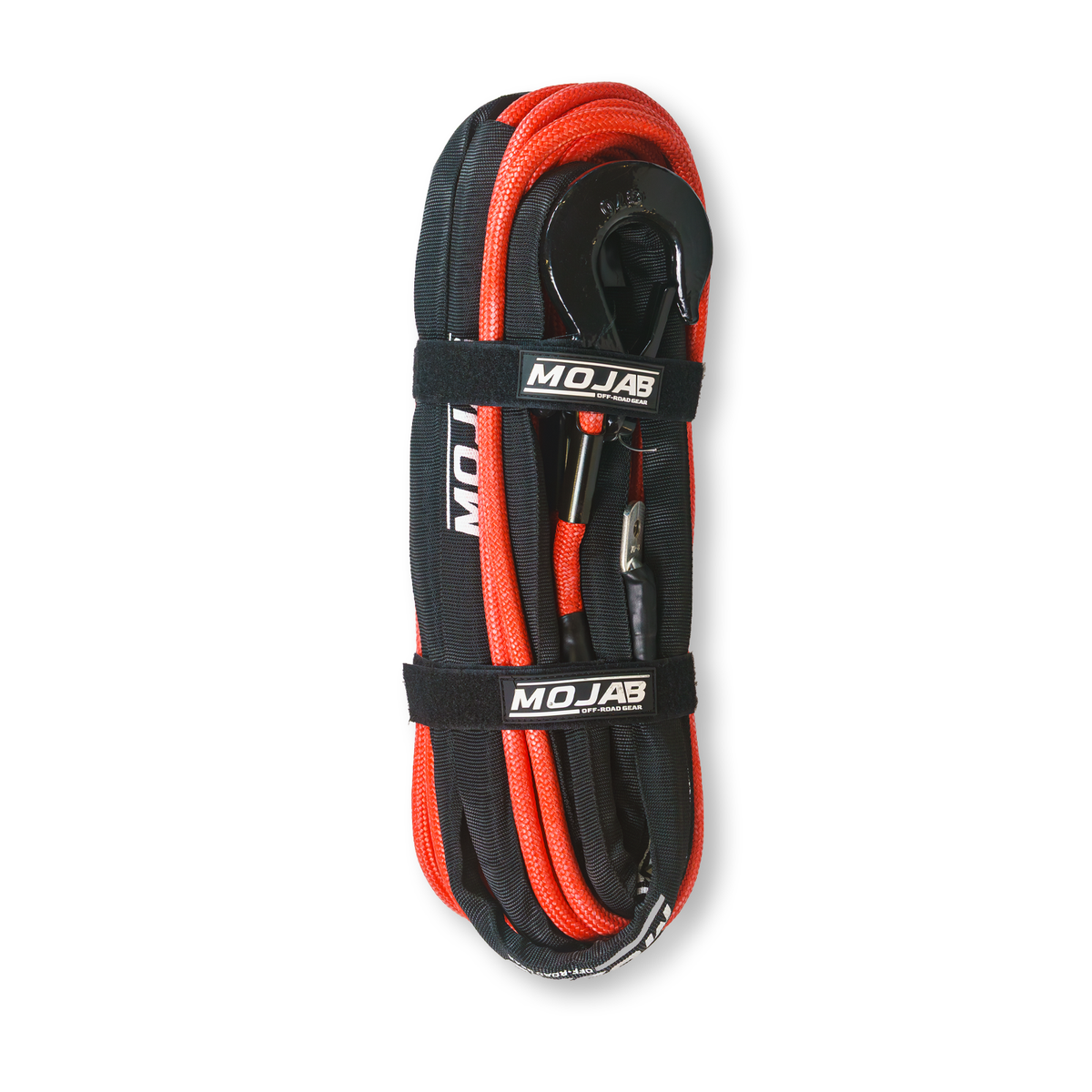 MOJAB 3/8'' x 85' Double Braided Winch Rope with Forged Hook