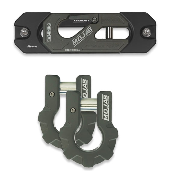 Color-Matched Recessed Winch Shackle & 3/4” Aluminum D-Shackles