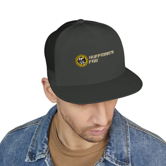 Embroidered Trucker Cap with Huffman's Fab Logo