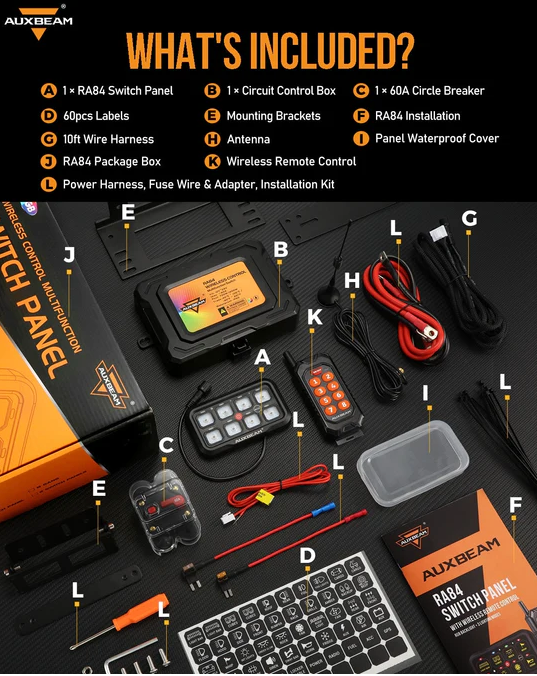 RC SERIES RC-800/RA84 RGB SWITCH PANEL WITH REMOTE CONTROL, TOGGLE/ MOMENTARY/ PULSED MODE SUPPORTED(ONE-SIDED OUTLET) Sku: QP010390 In Stock