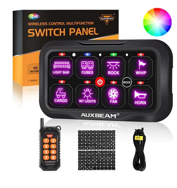 RC SERIES RC-800/RA84 RGB SWITCH PANEL WITH REMOTE CONTROL, TOGGLE/ MOMENTARY/ PULSED MODE SUPPORTED(ONE-SIDED OUTLET) Sku: QP010390 In Stock