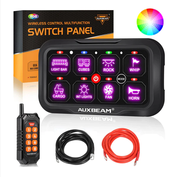 RC SERIES RC-800/RA84 RGB SWITCH PANEL WITH REMOTE CONTROL, TOGGLE/ MOMENTARY/ PULSED MODE SUPPORTED(ONE-SIDED OUTLET) Sku: QP010390 In Stock