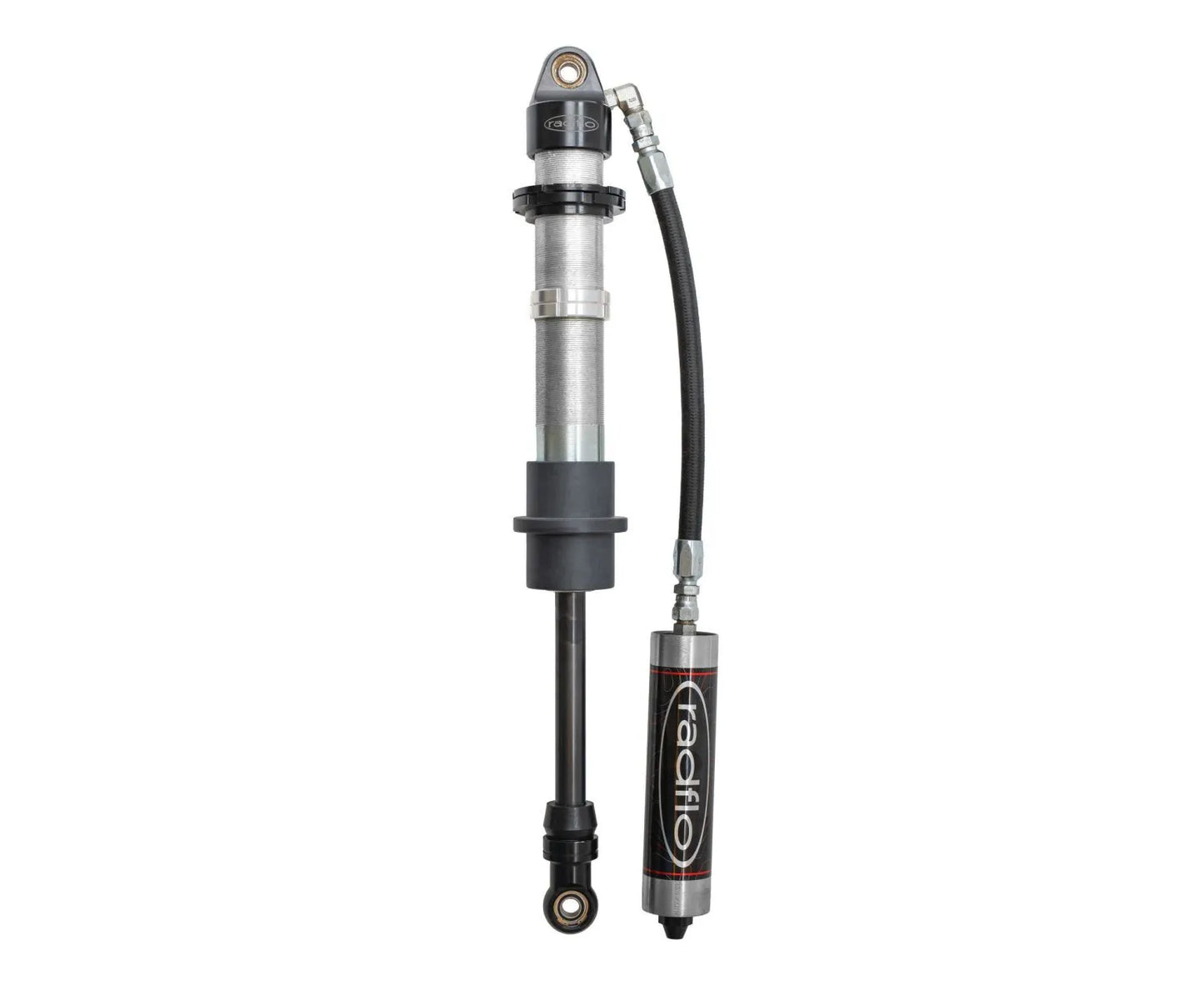 Radflo Off Road 2.5 Coilover 14″ Travel 7/8″ Shaft With Remote Reservoir And Dual Rate Spring Hardware